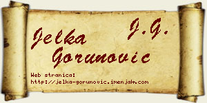 Jelka Gorunović vizit kartica